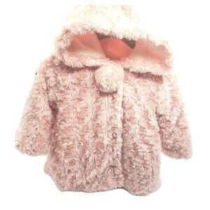Baby Girl Widgeon Pink Faux Fur Coat 18 Months